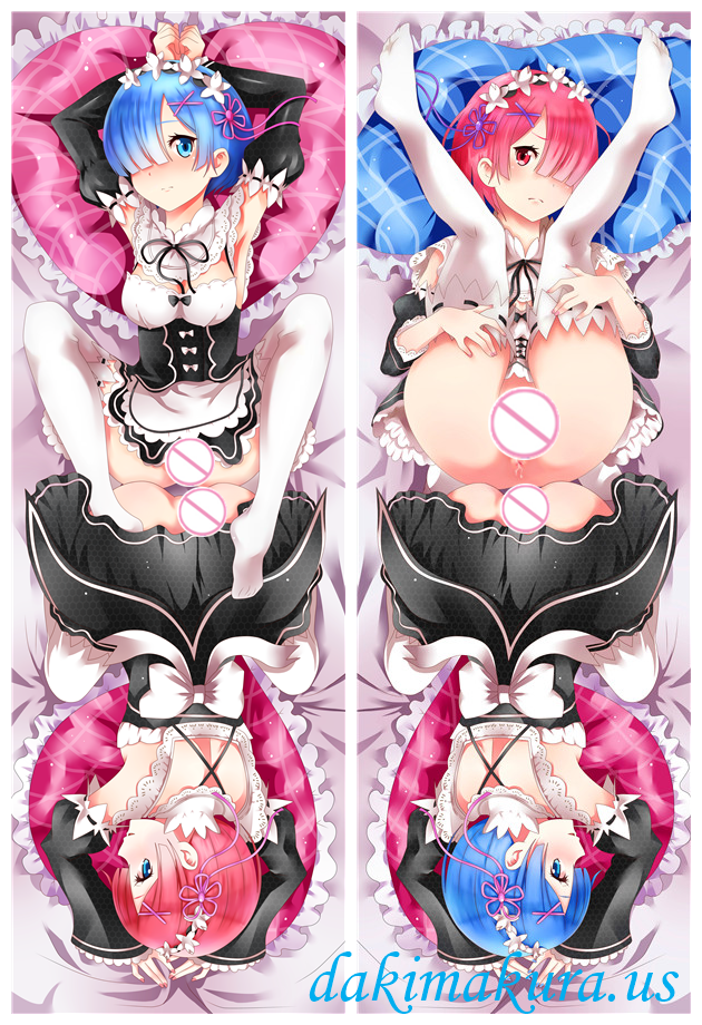 Ram and Rem - Re Zero Long anime japenese love pillow cover